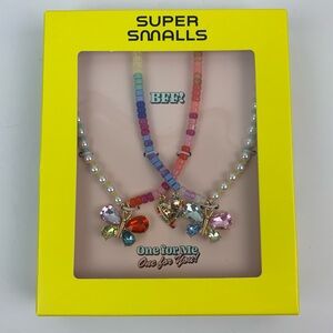 NEW Super Smalls BFF 2 Necklace Set Besties Girls Jewelry Gems Butterfly